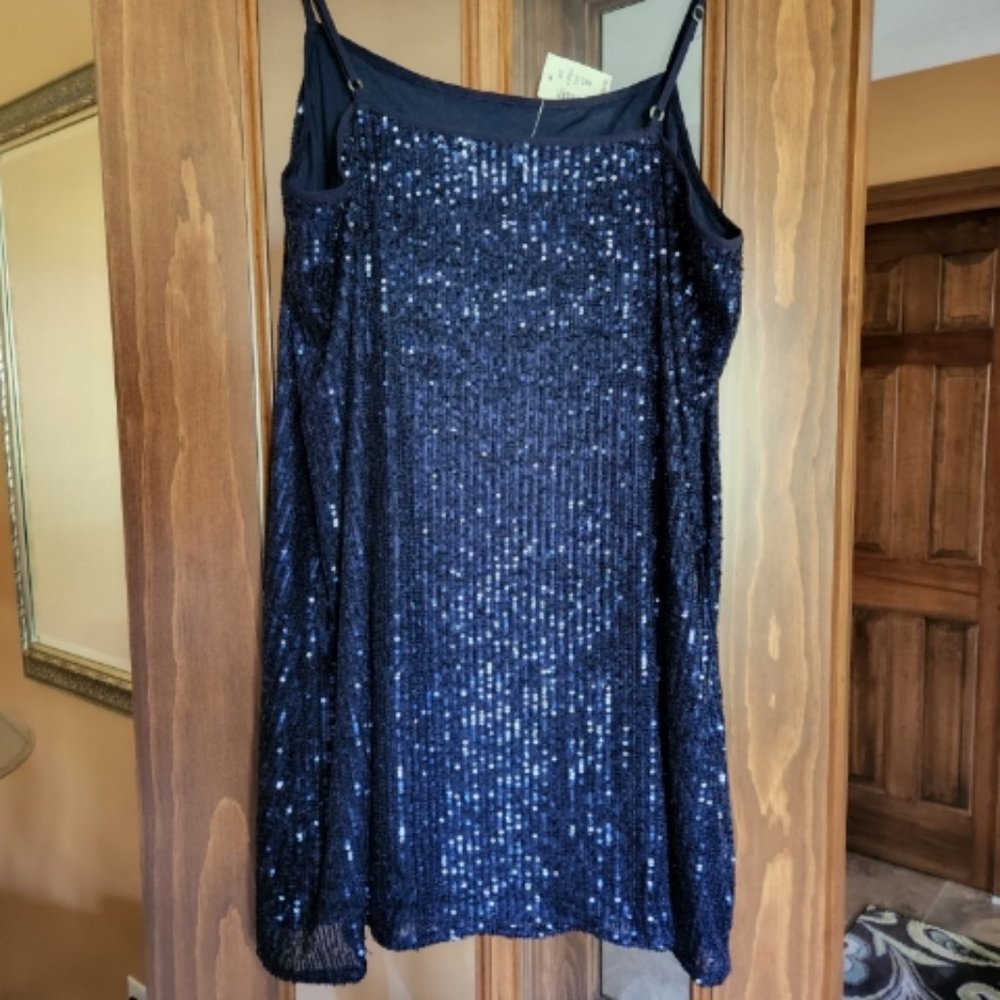 Aeropostale Navy Blue Sequinned Dress NWT - Women's Size XL